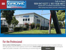 Tablet Screenshot of grovelumber.com